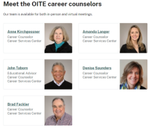 Headshots of OITE Career Counselors