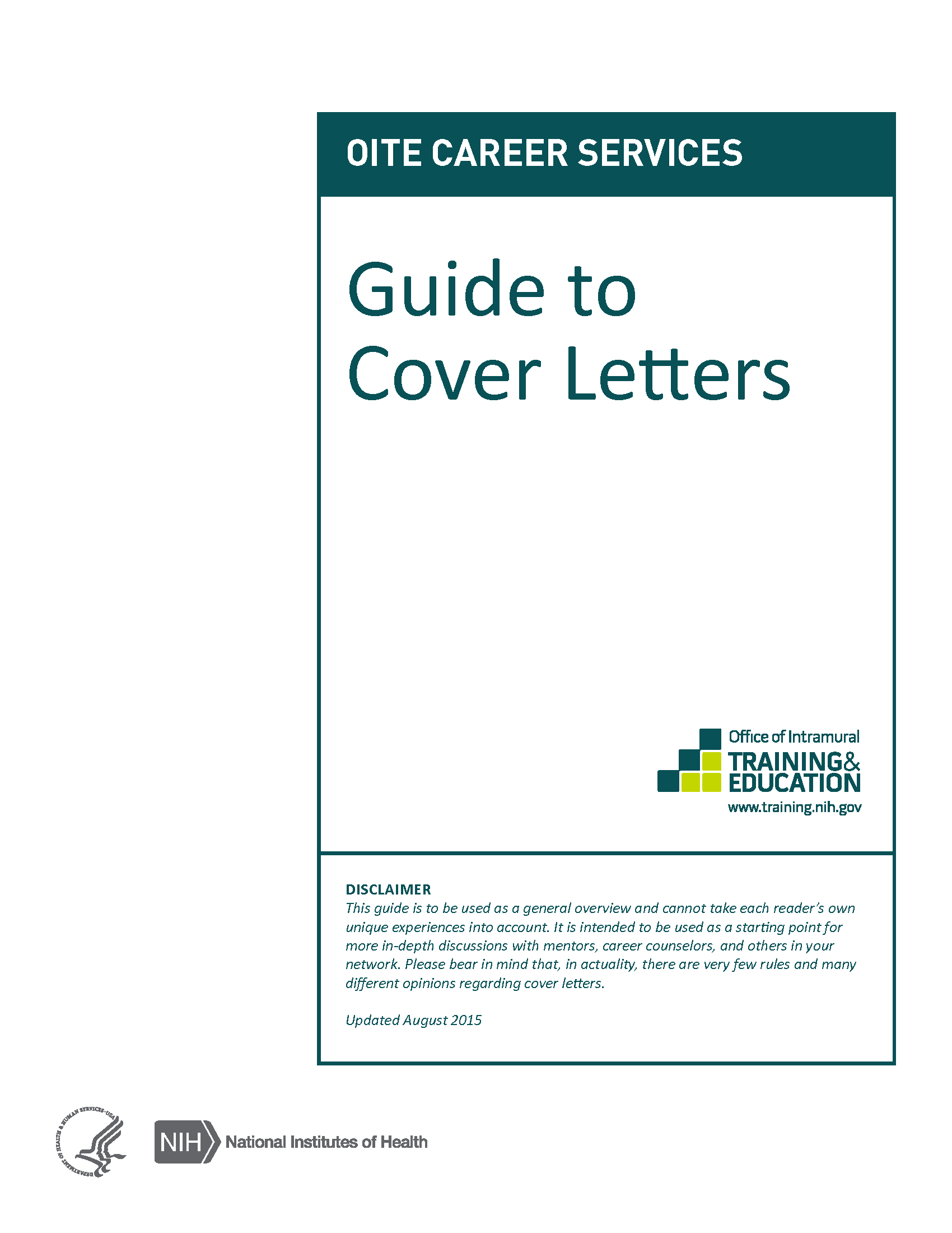 OITE Guide to Cover Letters